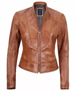 Womens Tan Leather Jacket