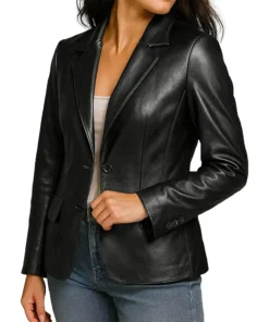 Womens-Two-Button-Real-Leather-Blazer-Jacket.webp