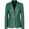 Womens-Two-Button-Real-Leather-Green-Blazer-Jacket-For-Sale.webp