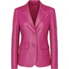 Womens-Two-Button-Real-Leather-Pink-Blazer-Jacket-For-Sale.webp