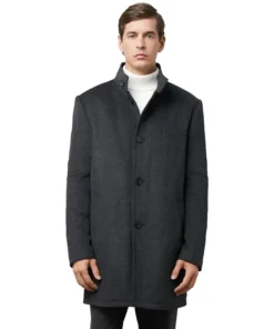 Grey Wool Coat For Mens