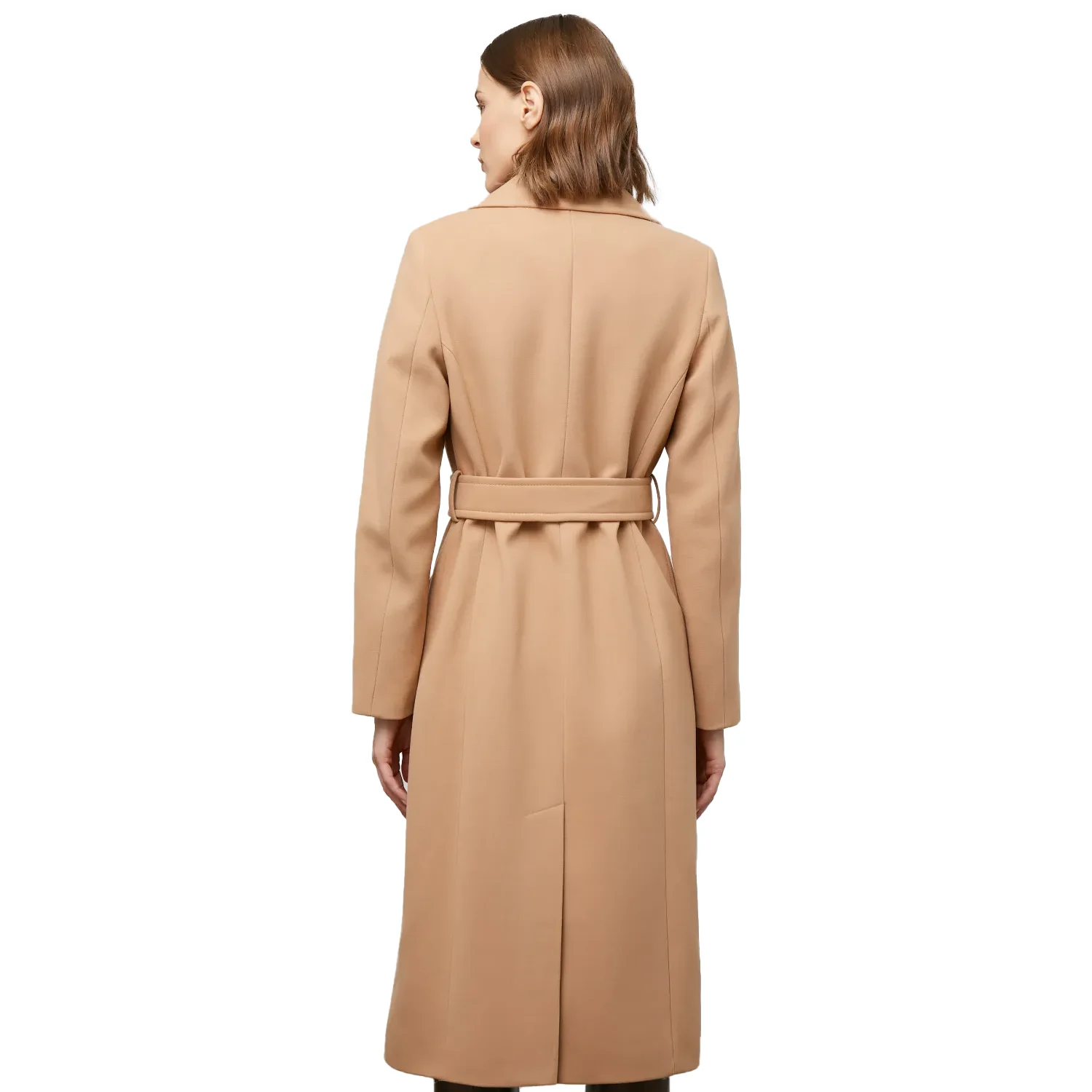 Long Brown Wool Coat For Womens - Image 2