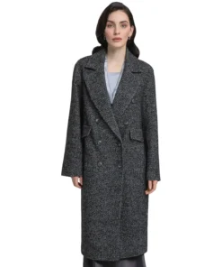 Long Grey Wool Coat For Womens
