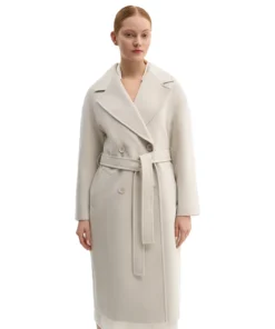 Long White Wool Coat For Womens