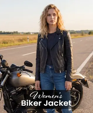 women biker jacket