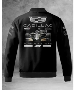 FORMULA 1 Team Cadillac Black Racing Bomber Jacket
