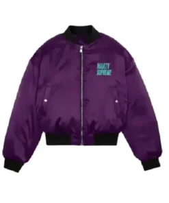 Timothee Chalamet Marty Supreme Purple Bomber Jacket
